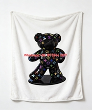 LV Monogram Teddy Blanket Colorful LV Bear Throw 202